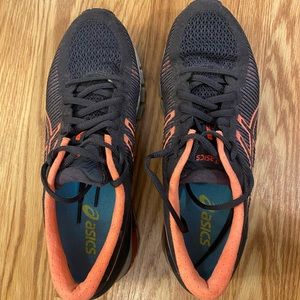 ASICS Running Shoes charcoal/coral worn twice